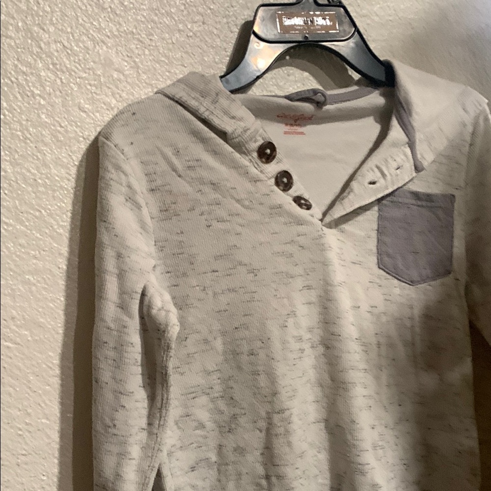 Cat & Jack Kids' White Hoodie with Pocket - Picture 6 of 8